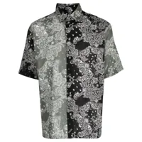 yoshiokubo chemise à imprimé cachemire - noir