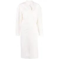 lemaire robe-chemise à détail torsadé - blanc