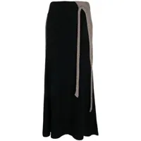 ottolinger jupe longue en maille nervurée - noir