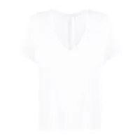 kiki de montparnasse t-shirt intime à col v - blanc