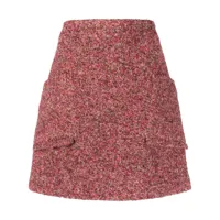 remain minijupe en tweed à coupe évasée - rose