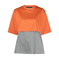 sofie d'hoore t-shirt bicolore à manches courtes - orange
