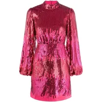 rixo robe courte lara à ornements en sequins - rose