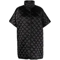 boutique moschino manteau matelassé à manches courtes - noir