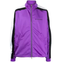 vtmnts veste zippées à bandes contrastantes - violet