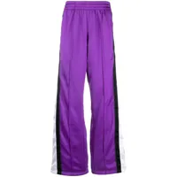 vtmnts pantalon à détail de rayures - violet