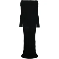 balenciaga robe longue à design superposé - noir
