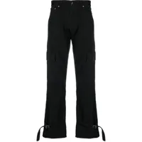 off-white pantalon cargo à détail de boucle - noir