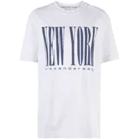 alexander wang t-shirt à imprimé new york - gris