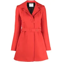 courrèges manteau en laine vierge - rouge