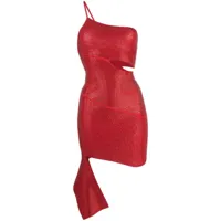 andreādamo robe courte à ornements strassés - rouge