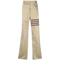 thom browne pantalon chino à détail 4 bandes signature - tons neutres