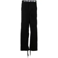 a-cold-wall* pantalon à taille logo - noir