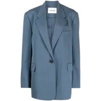 low classic blazer à design oversize - bleu