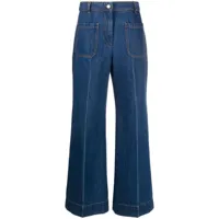 victoria beckham jean alina à coupe ample - bleu