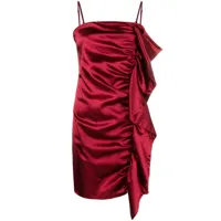 p.a.r.o.s.h. robe courte à fronces - rouge