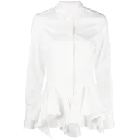 givenchy chemise à ourlet péplum - blanc