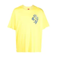 ferrari t-shirt à logo brodé - jaune