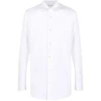 alexander mcqueen chemise en coton à logo imprimé - blanc