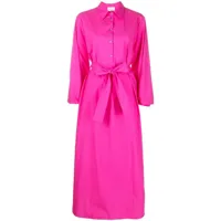 p.a.r.o.s.h. robe-chemise à manches longues - rose