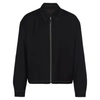 prada veste zippée à col classique - noir