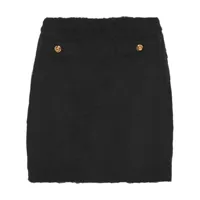 miu miu minijupe en tweed à taille haute - noir