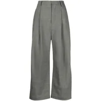 r13 pantalon de tailleur à coupe ample - gris