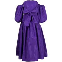 bambah robe longue à nœud oversize - violet