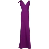 bambah robe longue marianne à détail de nœud - violet