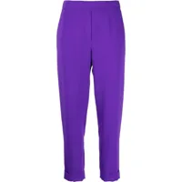 p.a.r.o.s.h. pantalon fuselé à taille élastiquée - violet