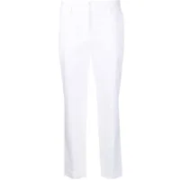 p.a.r.o.s.h. pantalon de tailleur à coupe fuselée - blanc