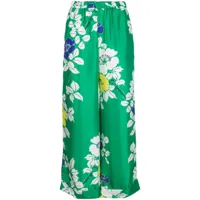 p.a.r.o.s.h. pantalon ample à fleurs - vert