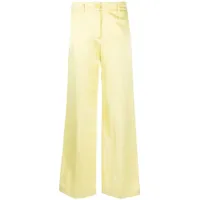p.a.r.o.s.h. pantalon de tailleur à coupe droite - jaune