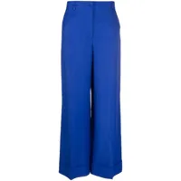 p.a.r.o.s.h. pantalon droit à plis marqués - bleu