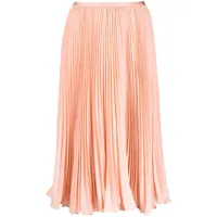 polo ralph lauren jupe mi-longue à design plissé - rose
