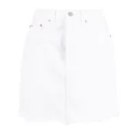 polo ralph lauren jupe en jean à bords francs - blanc