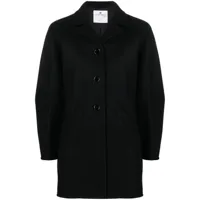courrèges manteau prism à simple boutonnage - noir