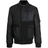 maharishi veste zippée à design patchwork - noir