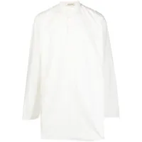 nicolas andreas taralis chemise en coton à boutonnière - blanc