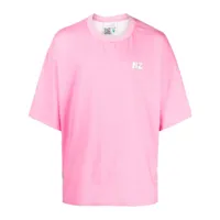 natasha zinko t-shirt en coton à logo imprimé - rose
