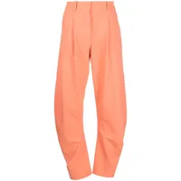 off-white pantalon de tailleur à coupe fuselée - orange