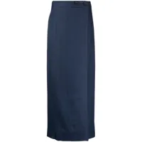 sleeper jupe portefeuille lili woven à coupe longue - bleu