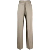 low classic pantalon de tailleur à détails plissés - gris