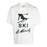 bally t-shirt ski à imprimé graphique - blanc