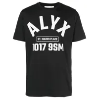 1017 alyx 9sm t-shirt techno à logo imprimé - noir