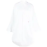 palm angels robe-chemise à manches évasées - blanc
