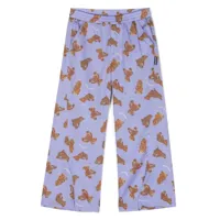 palm angels kids pantalon de pyjama à motif teddy bear - violet