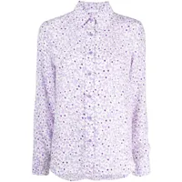 p.a.r.o.s.h. chemise à fleurs - violet