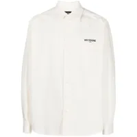we11done chemise en coton à logo imprimé - blanc