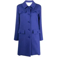p.a.r.o.s.h. manteau en jacquard à boutonnière - bleu